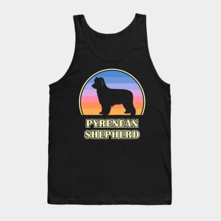 Pyrenean Shepherd Vintage Sunset Dog Tank Top